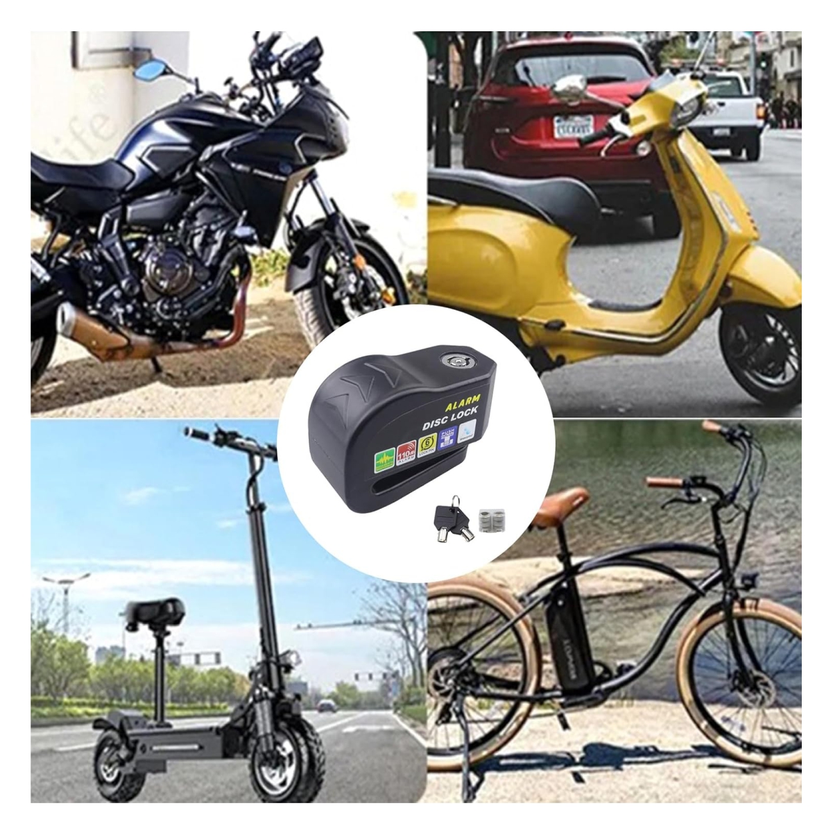 Miniatura 4 de Candado de Freno con Alarma para Moto